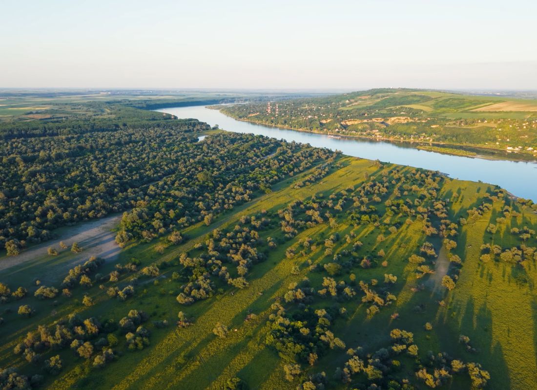 prikaz krčedinske ade iz drona